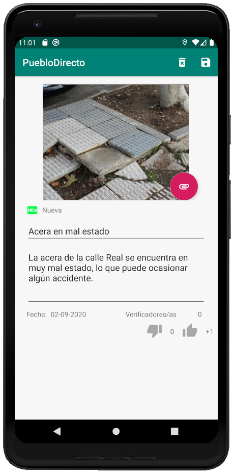Pueblo Directo App Crear Incidencia