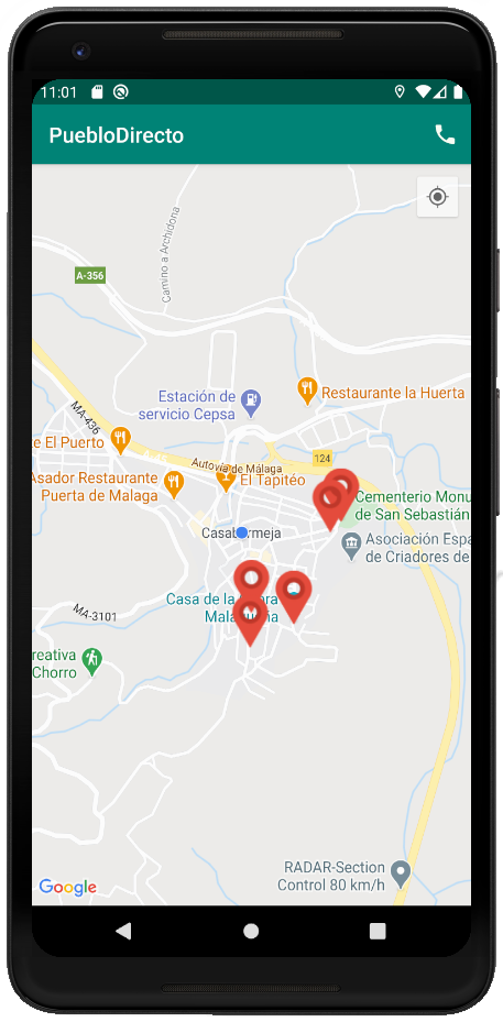 Pueblo Directo App Mapa de Lugares de Interés