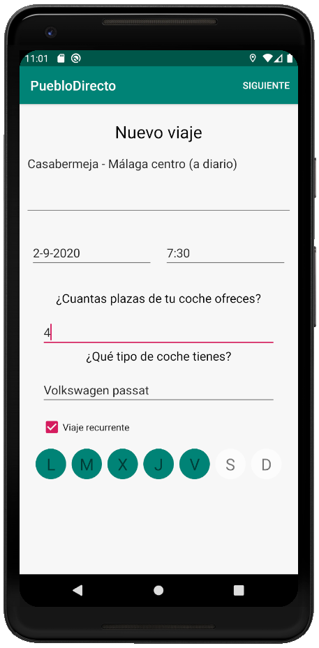Pueblo Directo App Crear Viajes